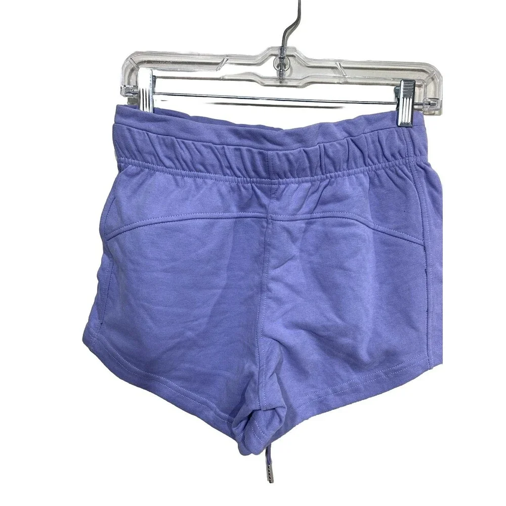 Ododos Sweat Shorts Womens XS Purple High Waisted Drawstring French TerryPockets